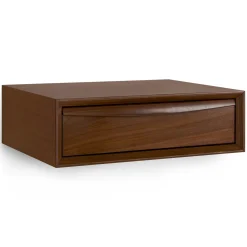 Lenia Floating Nightstand - Walnut