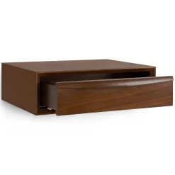 Lenia Floating Nightstand - Walnut