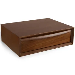 Lenia Floating Nightstand - Walnut