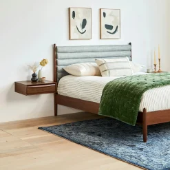 Lenia Floating Nightstand - Walnut