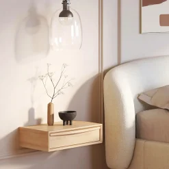 Lenia Floating Nightstand - White Oak