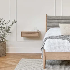 Lenia Floating Nightstand - White Oak