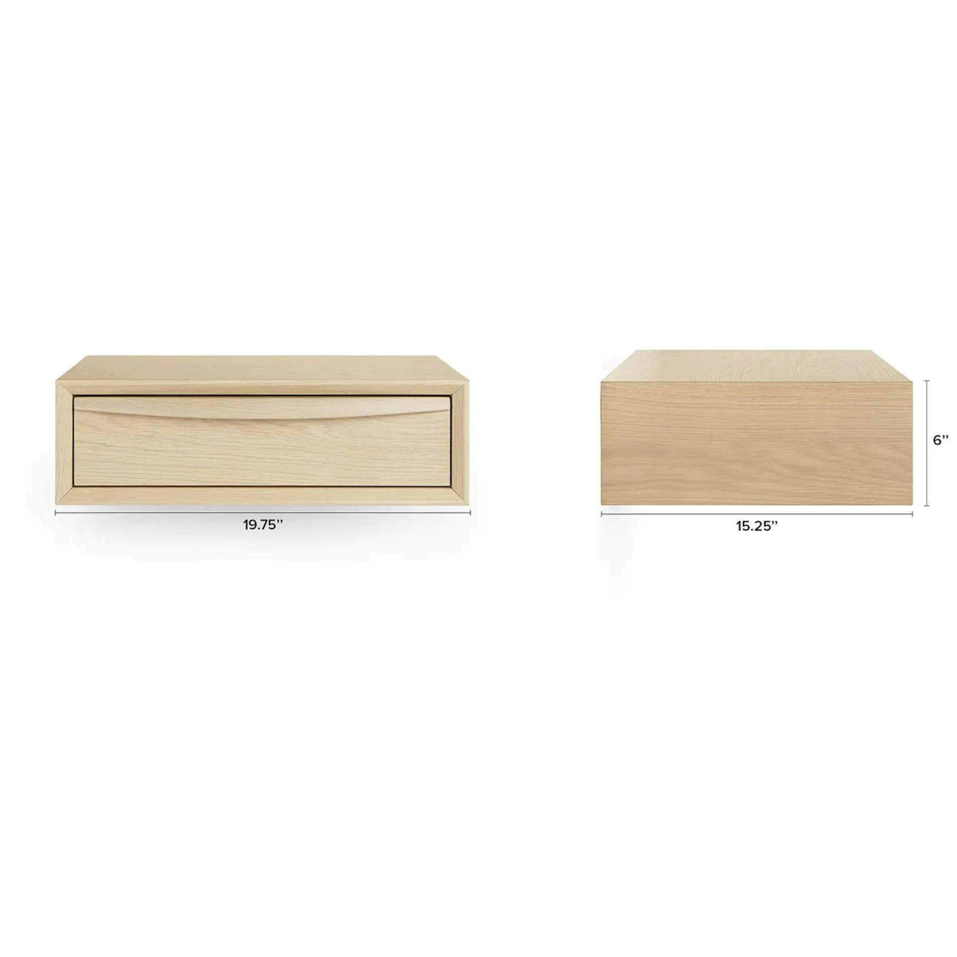 Lenia Floating Nightstand - White Oak