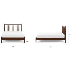 Lenia Full Bed - Walnut
