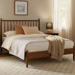 Lenia Full Bed - Walnut