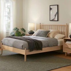 Lenia Full Bed - White Oak