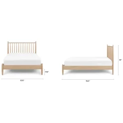 Lenia Full Bed - White Oak