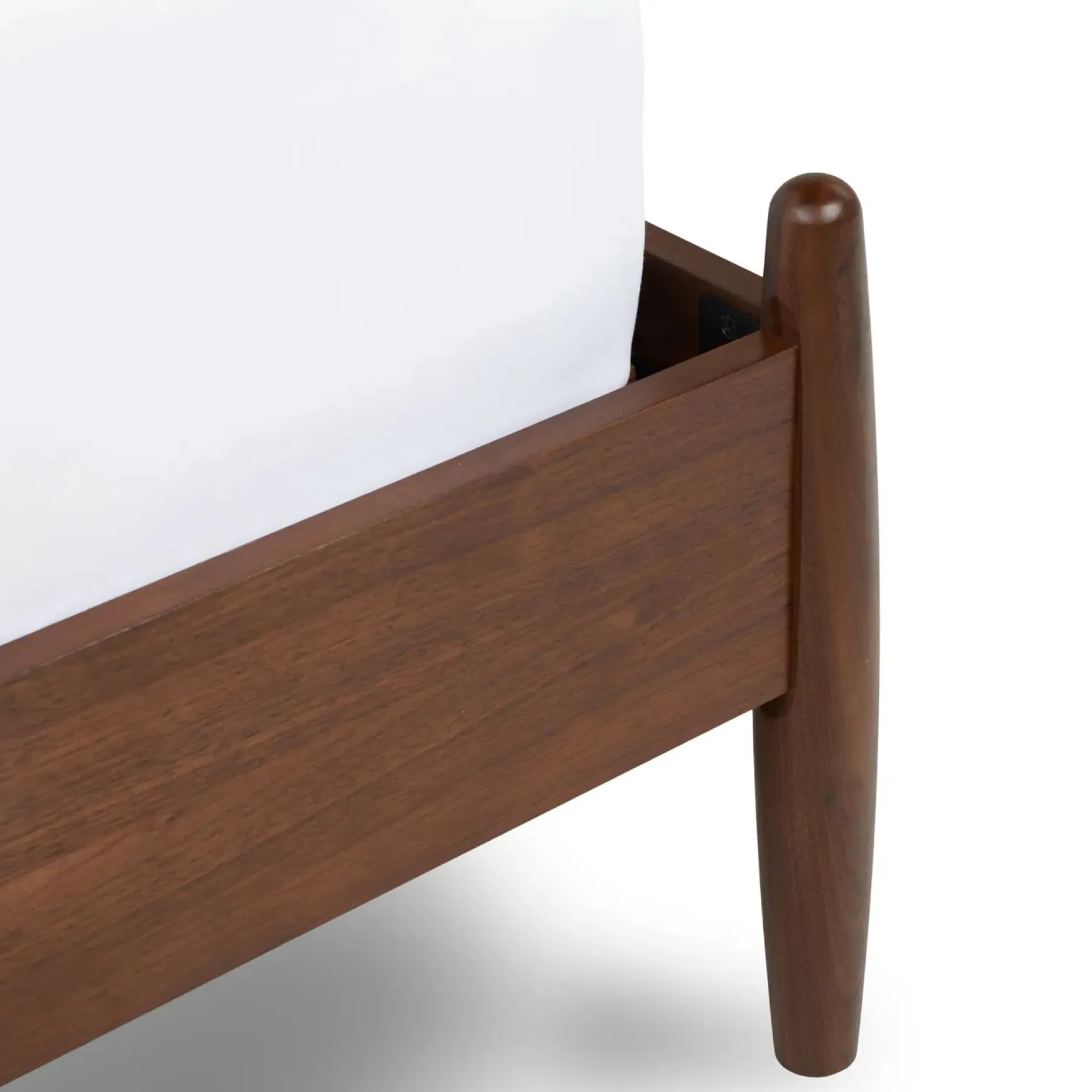 Lenia Full Panel Bed - Walnut