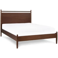 Lenia Full Panel Bed - Walnut