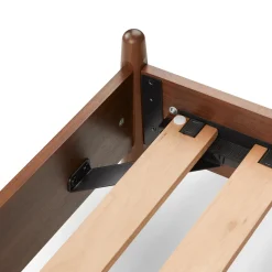 Lenia Full Panel Bed - Walnut
