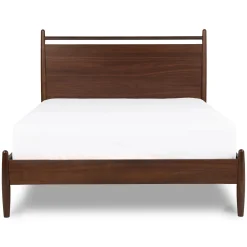 Lenia Full Panel Bed - Walnut
