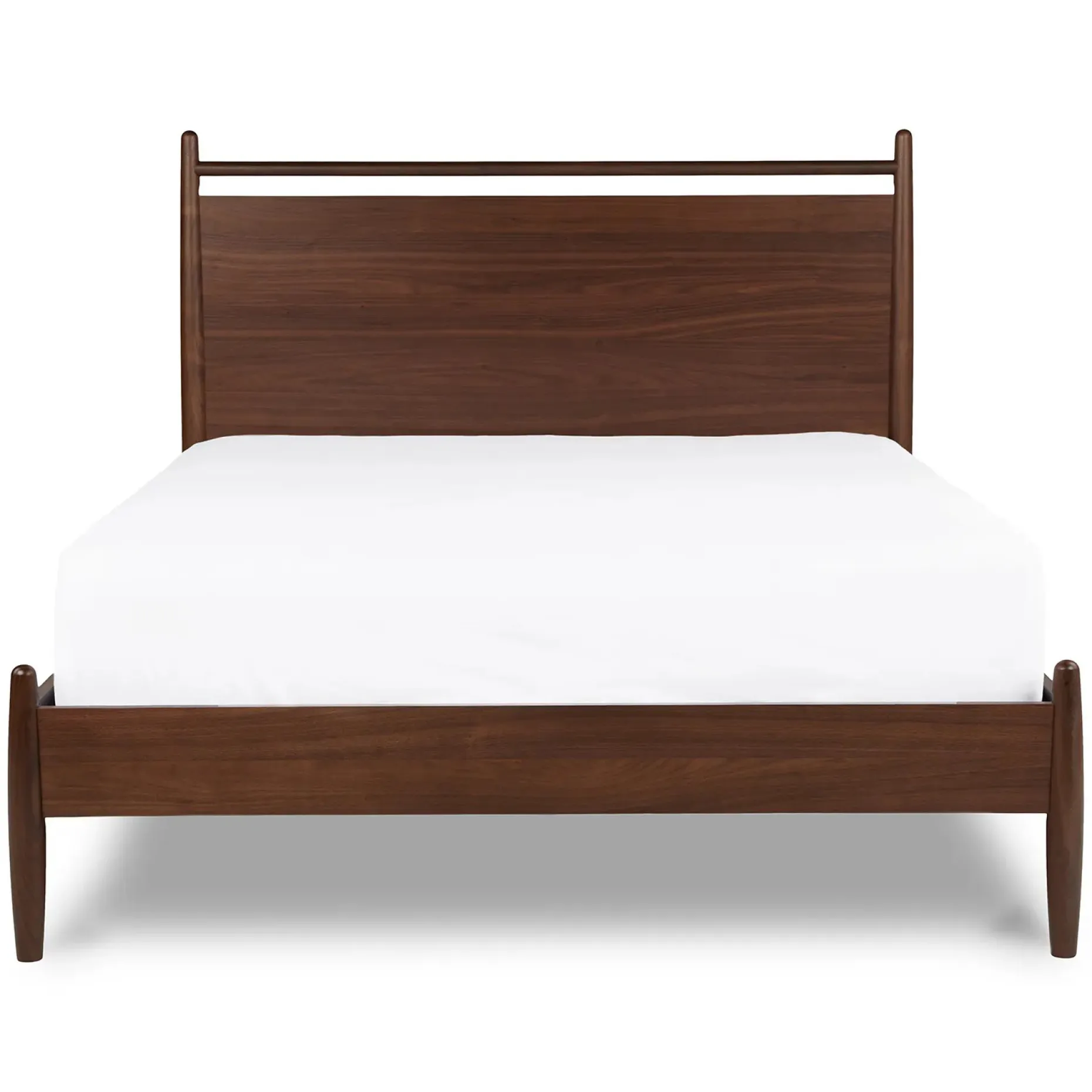 Lenia Full Panel Bed - Walnut