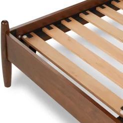 Lenia Full Panel Bed - Walnut