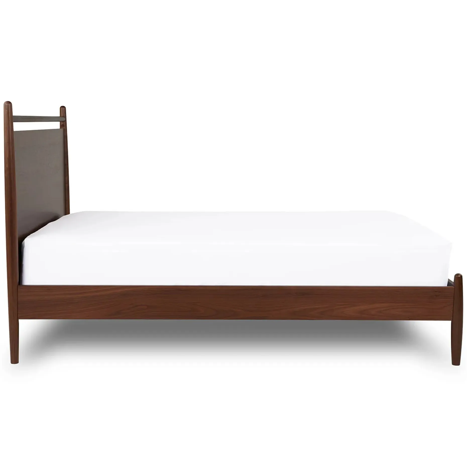 Lenia Full Panel Bed - Walnut