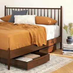 Lenia King Bed - Walnut