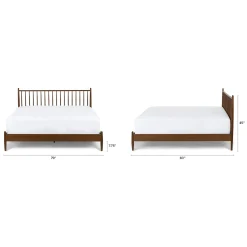 Lenia King Bed - Walnut