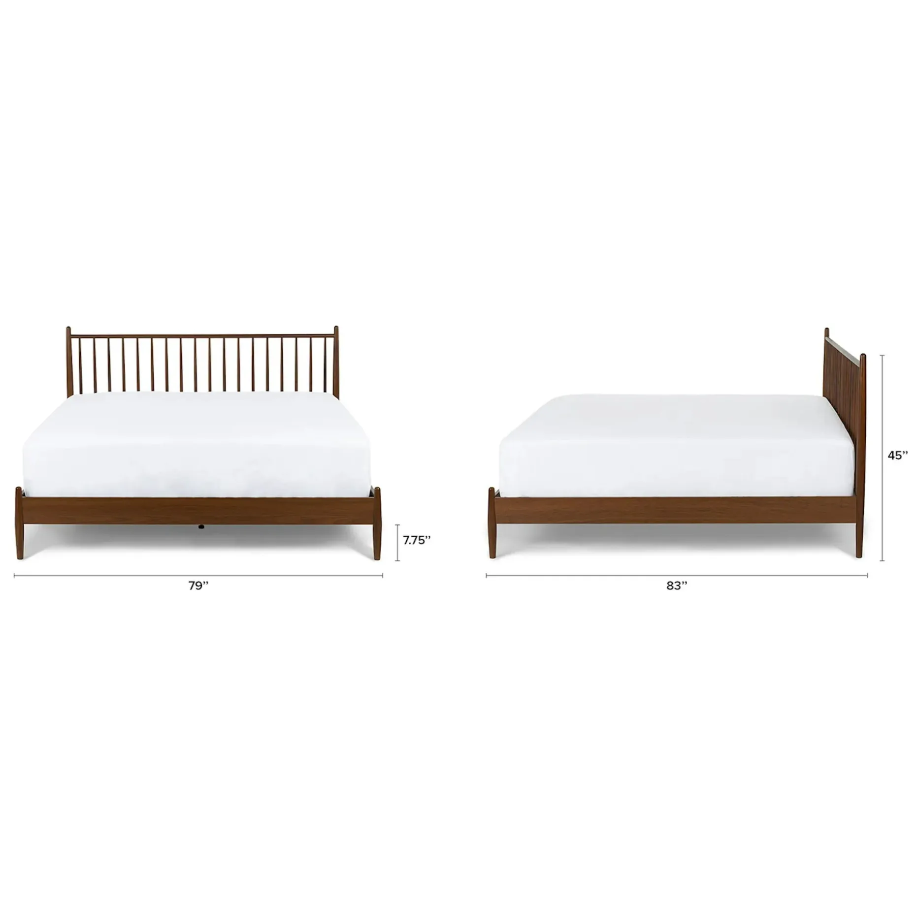 Lenia King Bed - Walnut