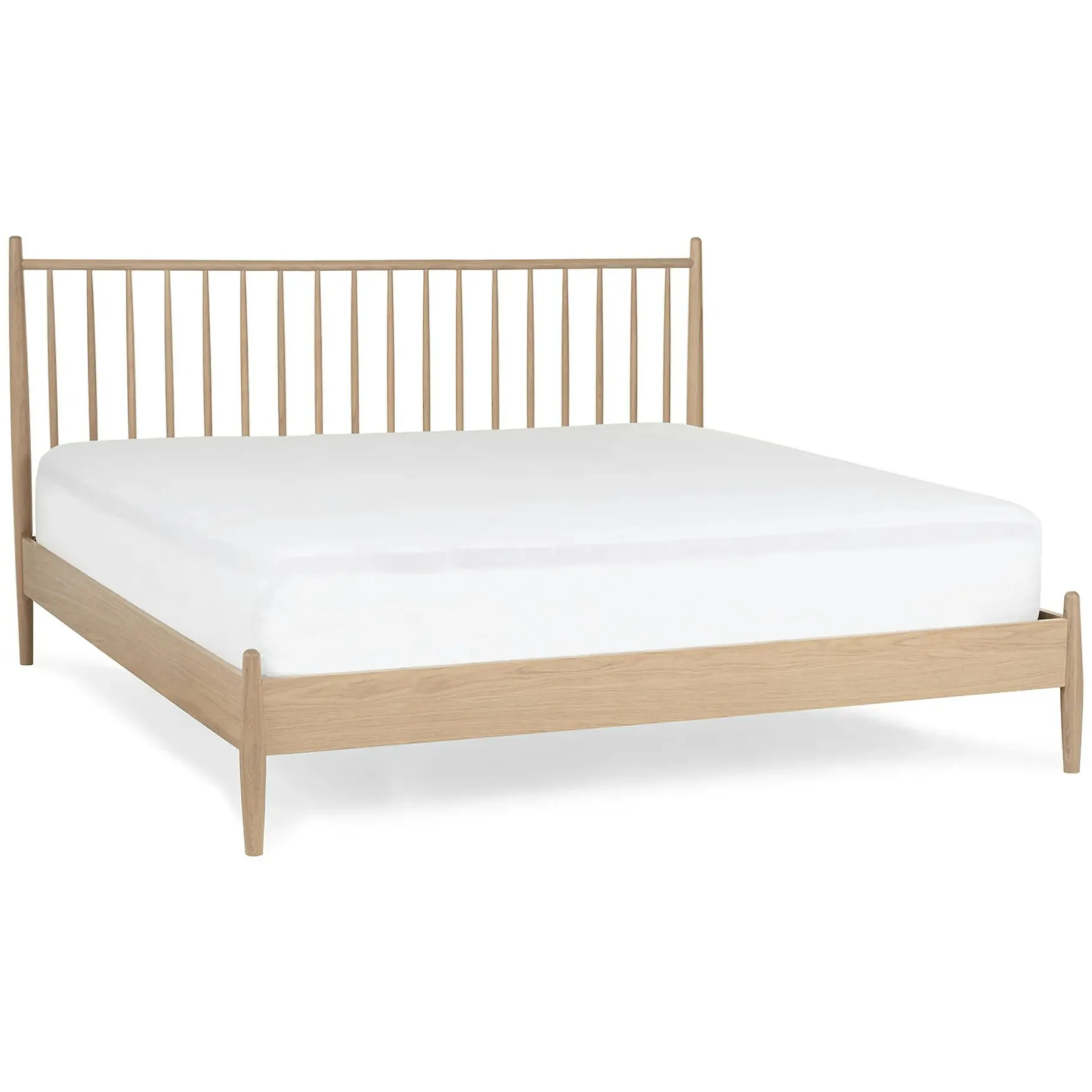 Lenia King Bed - White Oak