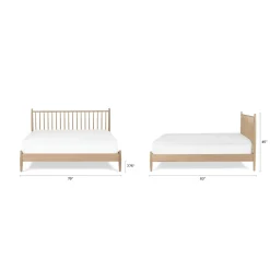 Lenia King Bed - White Oak