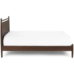 Lenia King Panel Bed - Walnut