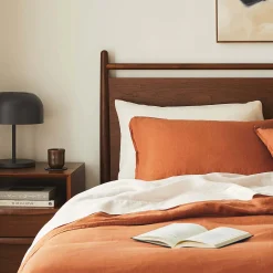 Lenia King Panel Bed - Walnut