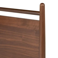 Lenia King Panel Bed - Walnut