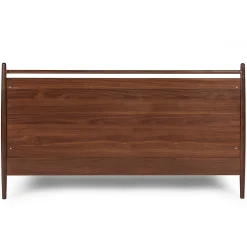 Lenia King Panel Bed - Walnut