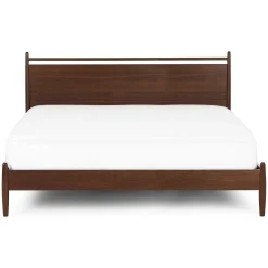 Lenia King Panel Bed - Walnut