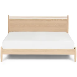 Lenia King Panel Bed - White Oak