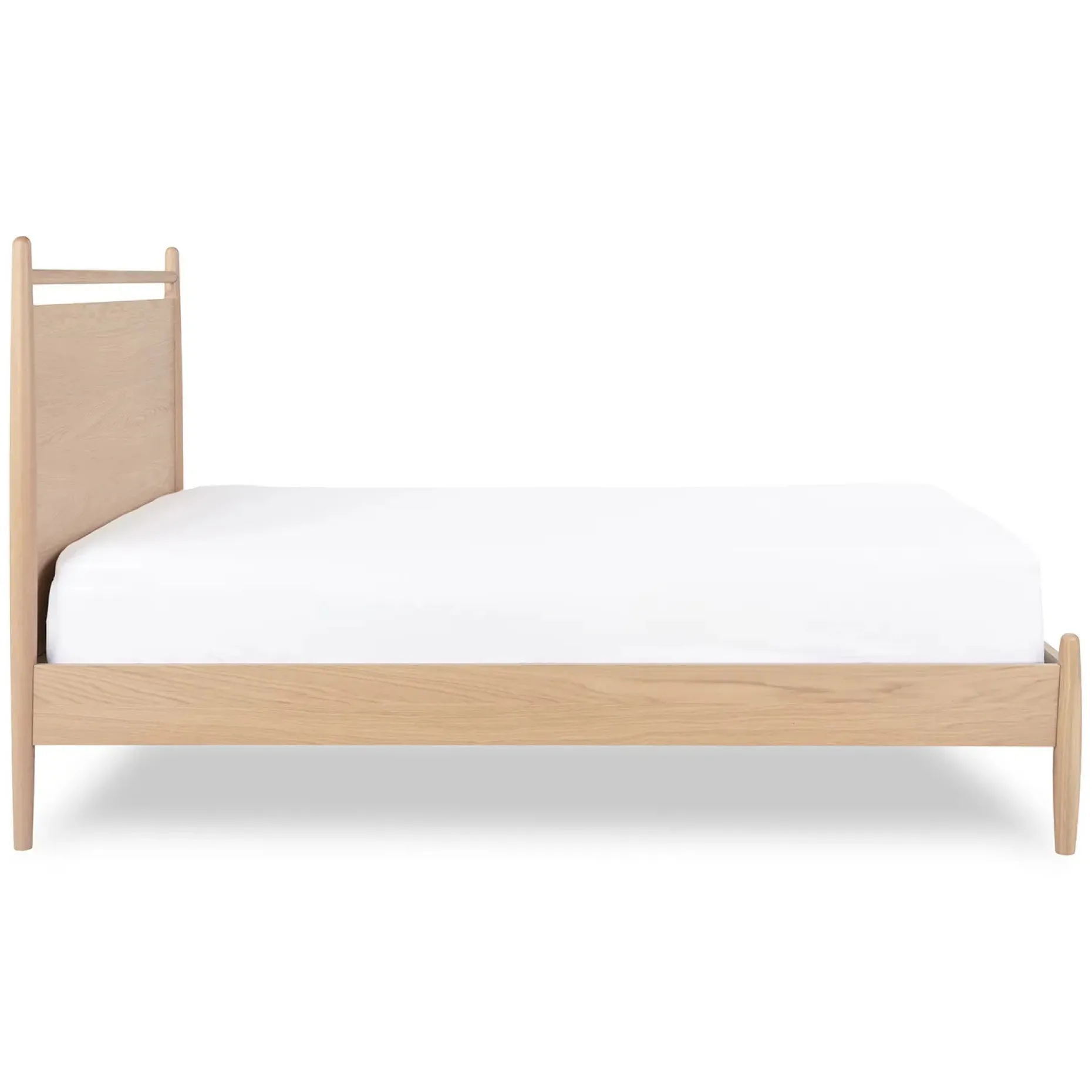 Lenia King Panel Bed - White Oak