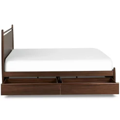 Lenia King Panel Storage Bed - Walnut