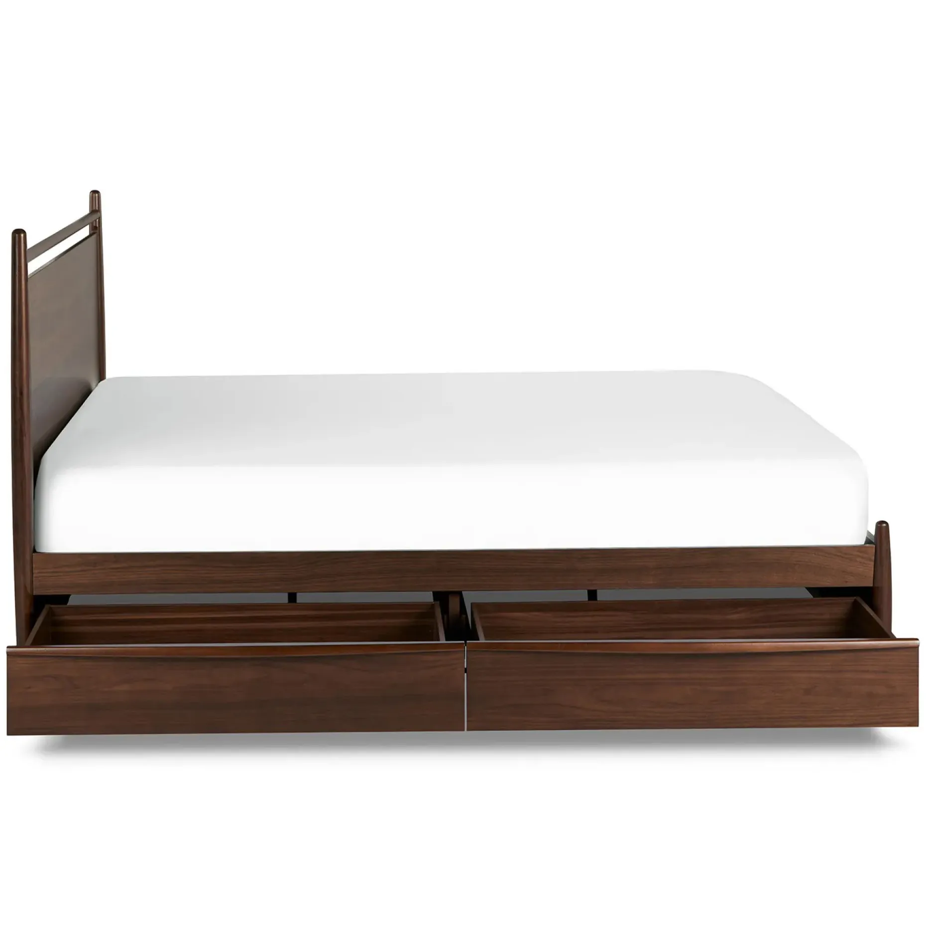 Lenia King Panel Storage Bed - Walnut