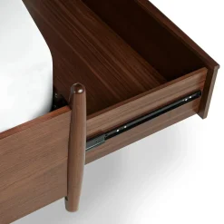 Lenia King Panel Storage Bed - Walnut