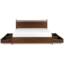 Lenia King Panel Storage Bed - Walnut