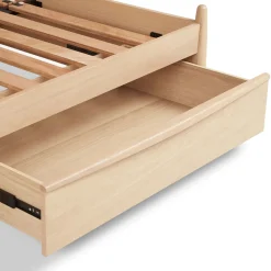 Lenia King Panel Storage Bed - White Oak