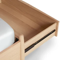 Lenia King Panel Storage Bed - White Oak