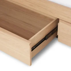 Lenia King Panel Storage Bed - White Oak