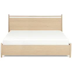 Lenia King Panel Storage Bed - White Oak