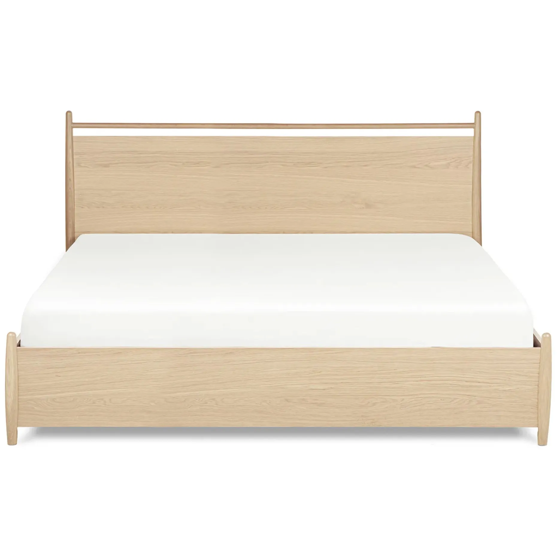 Lenia King Panel Storage Bed - White Oak