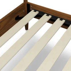 Lenia King Upholstered Bed - Walnut and Flou Moss