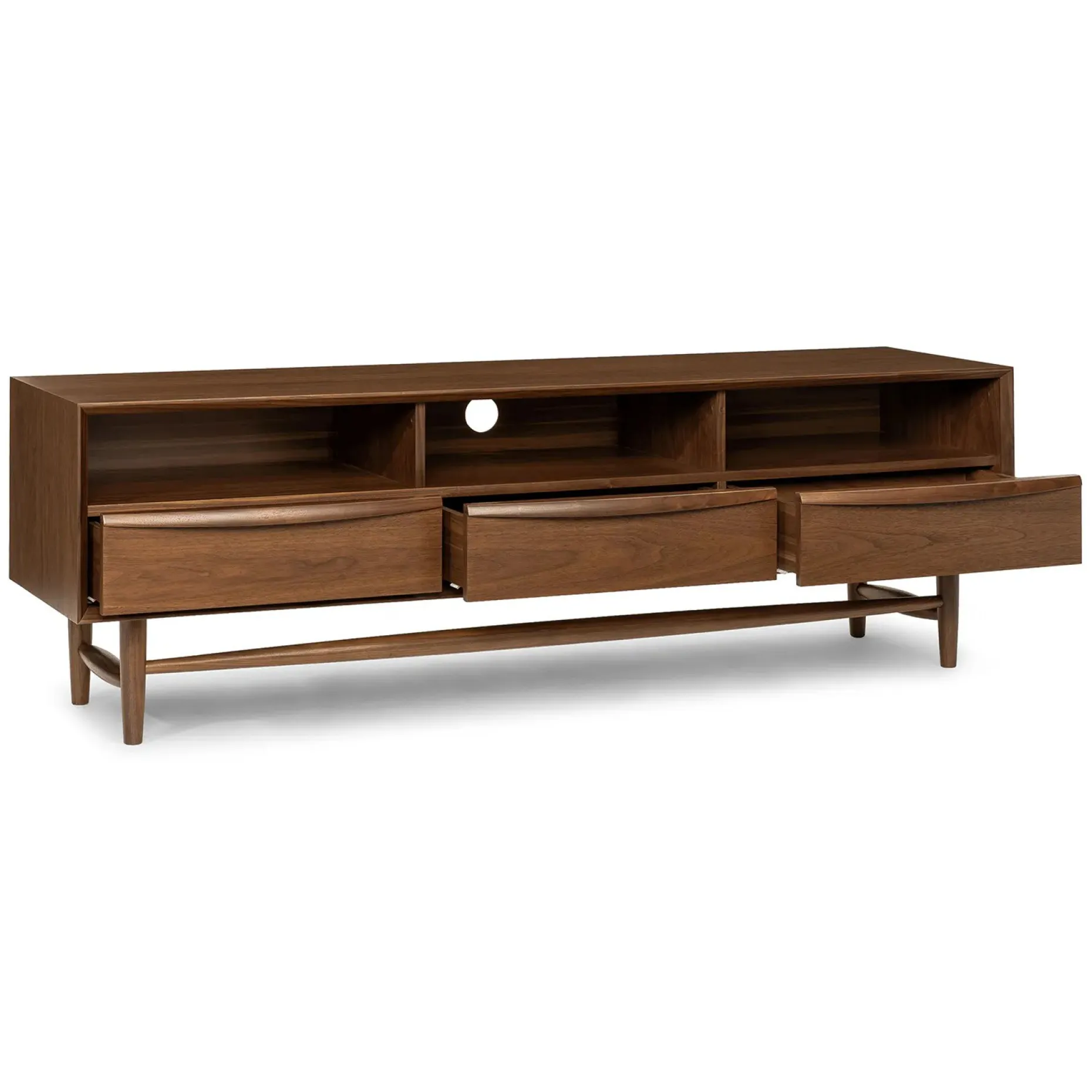 Lenia 63" Low Media Unit - Walnut