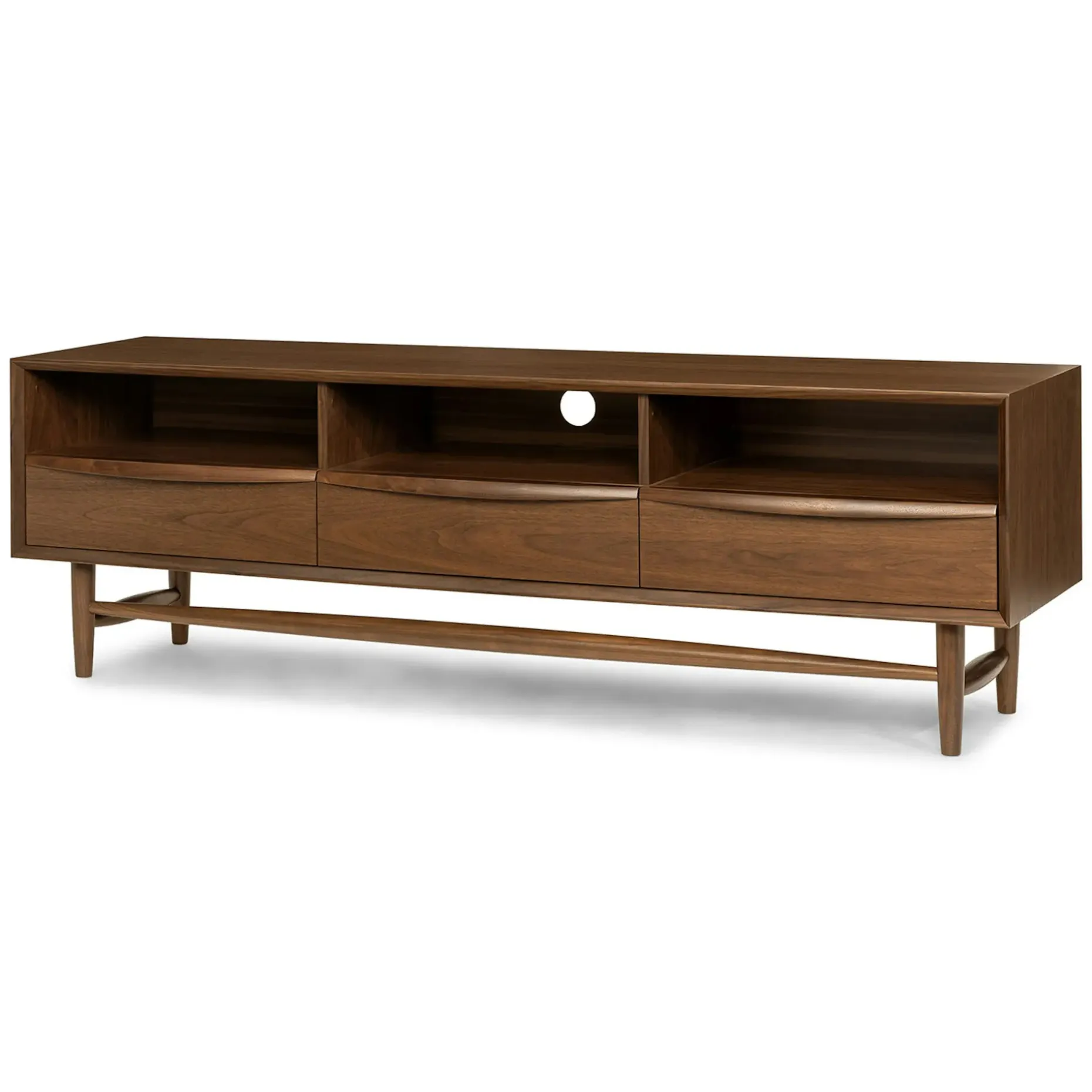 Lenia 63" Low Media Unit - Walnut