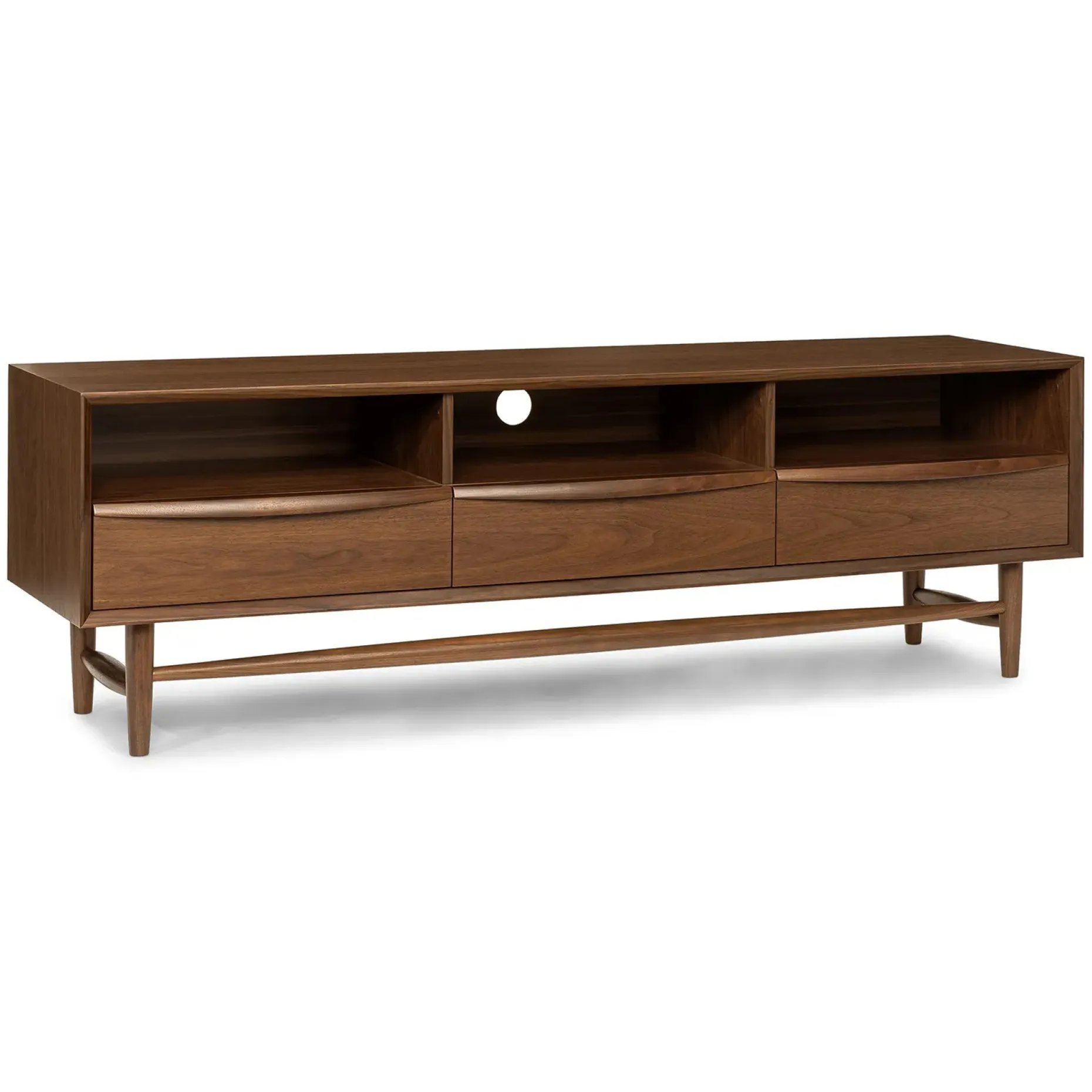 Lenia 63" Low Media Unit - Walnut