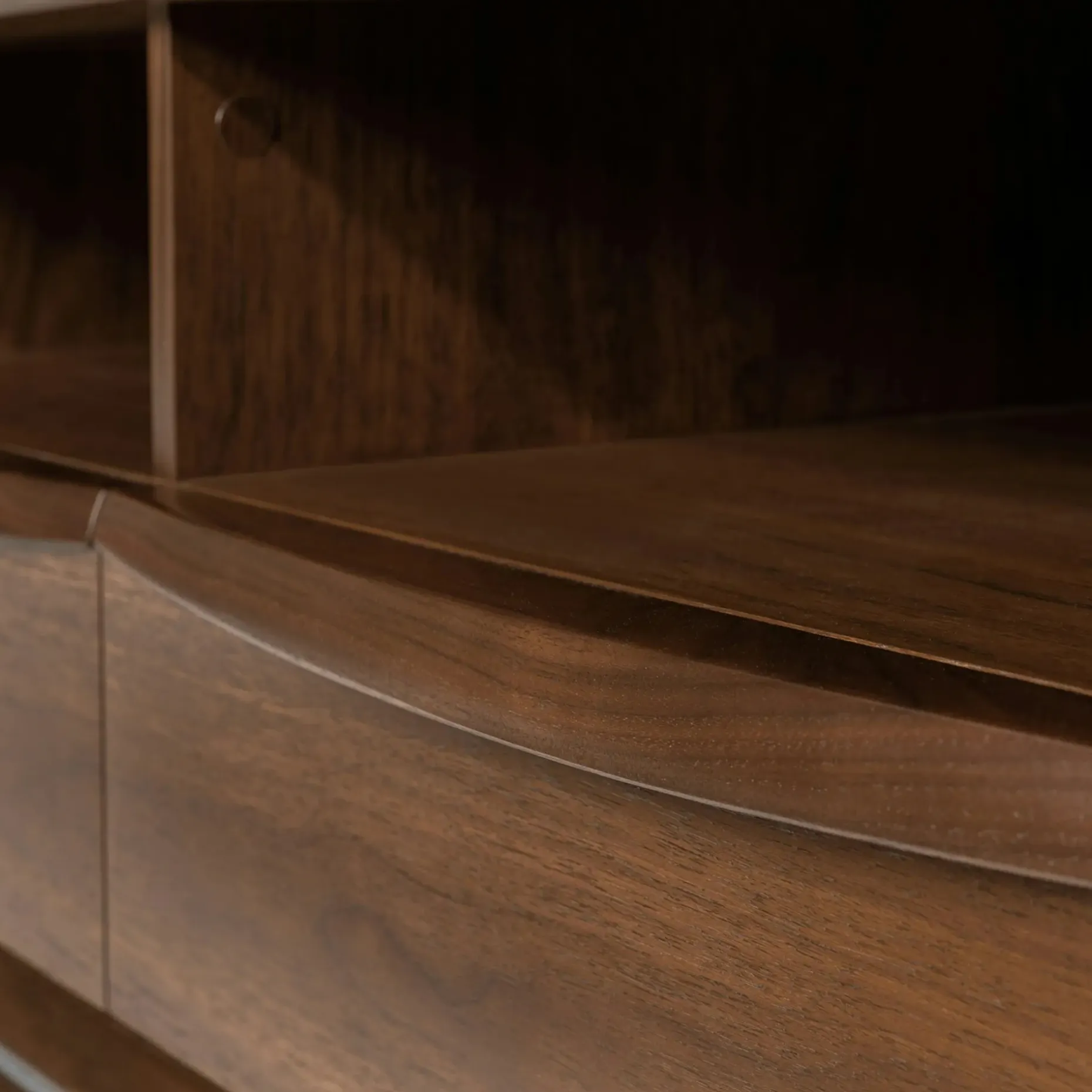 Lenia 63" Low Media Unit - Walnut