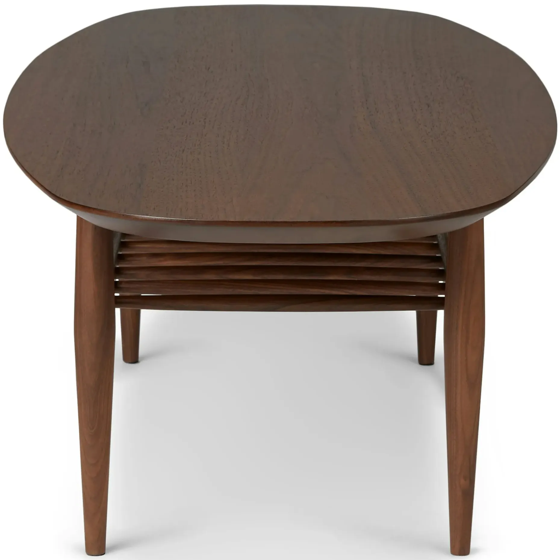 Lenia 53.5" Oval Coffee Table - Walnut