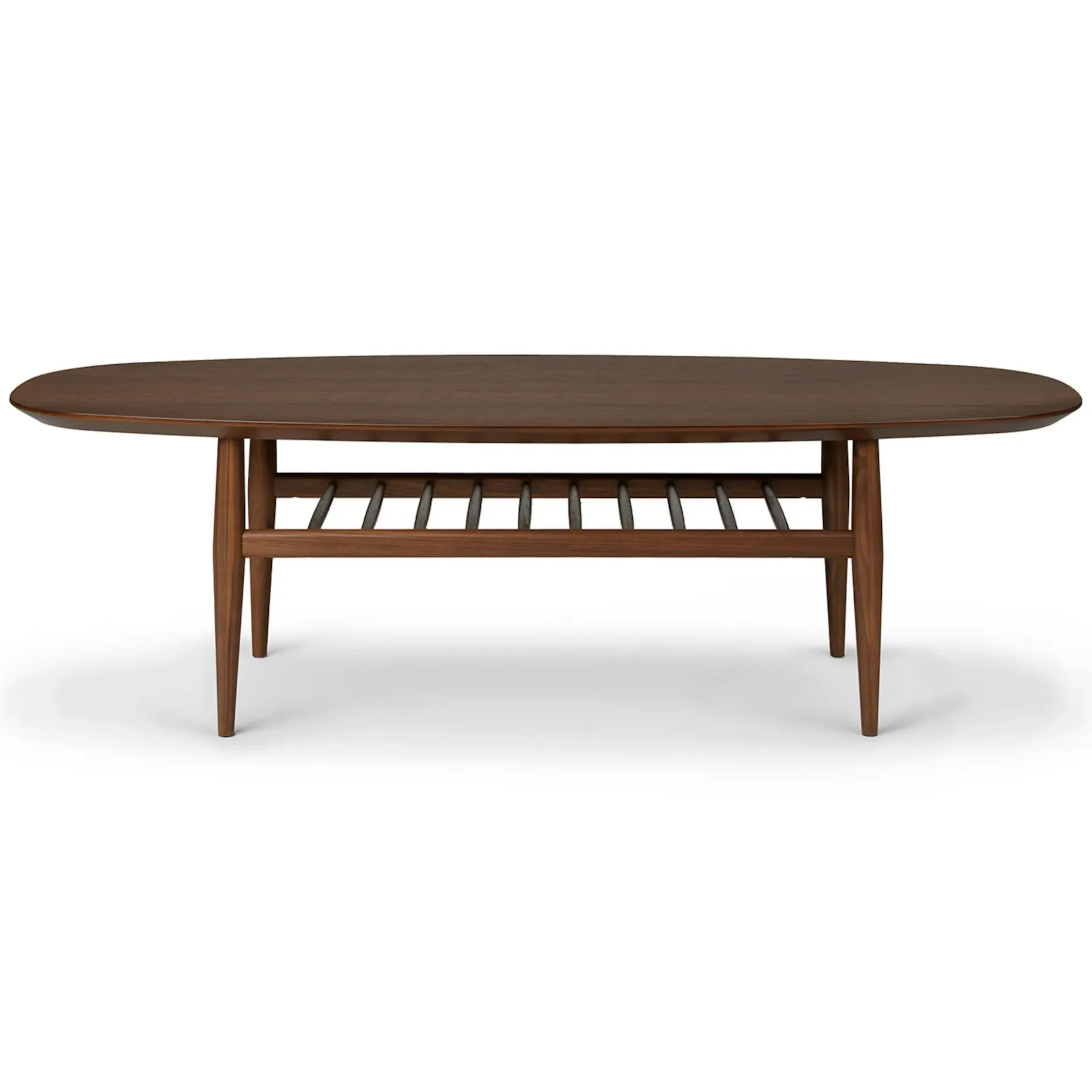Lenia 53.5" Oval Coffee Table - Walnut