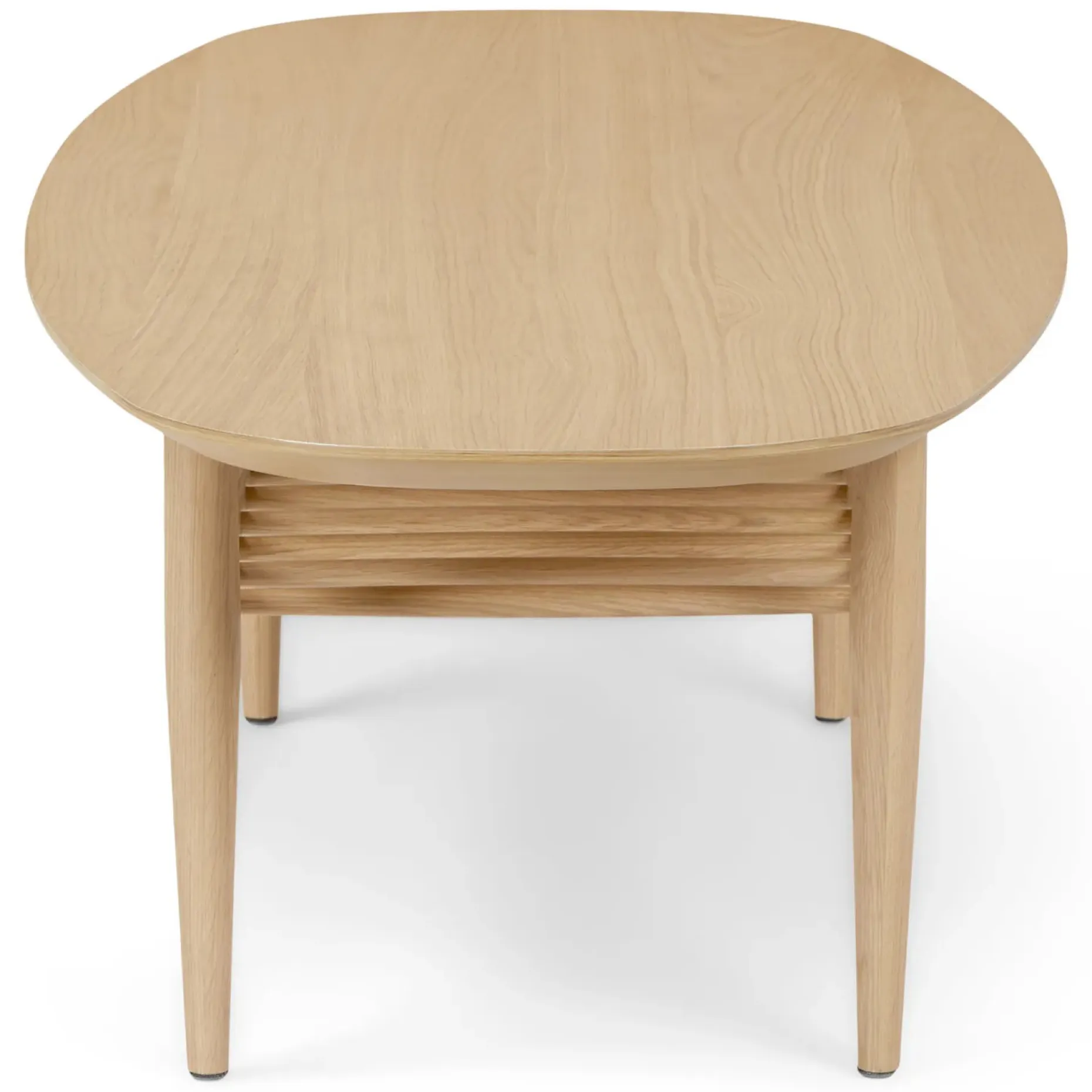 Lenia 53.5" Oval Coffee Table - White Oak