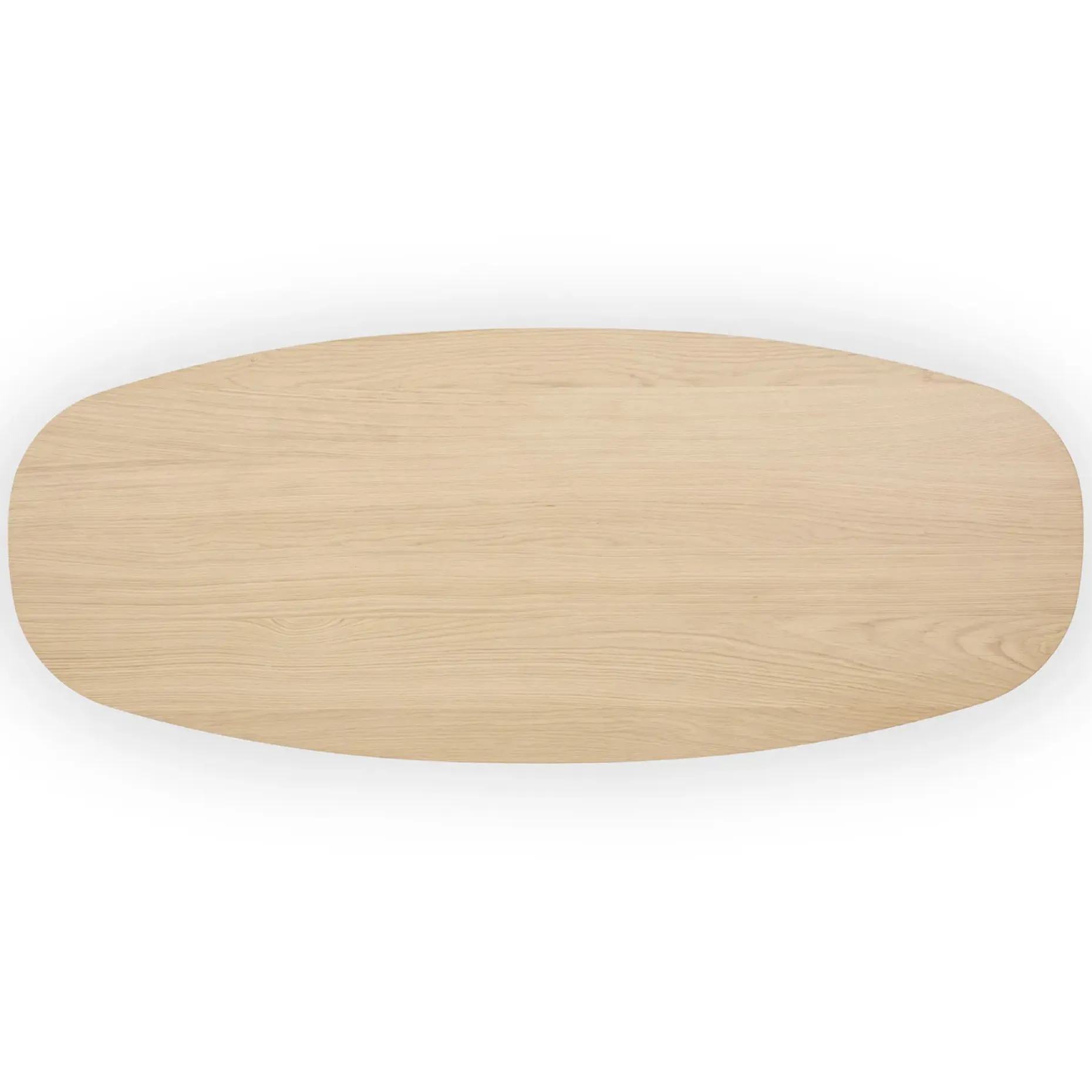 Lenia 53.5" Oval Coffee Table - White Oak