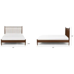 Lenia Queen Bed - Walnut