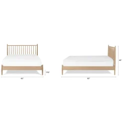 Lenia Queen Bed - White Oak